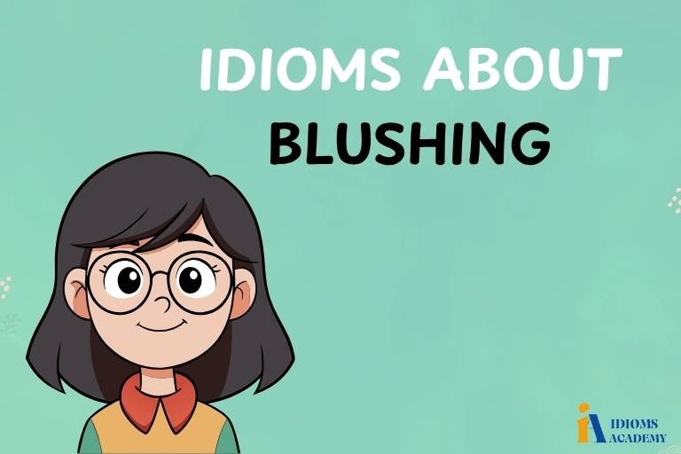 idioms about blushing